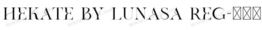 Hekate By Lunasa Reg字体转换